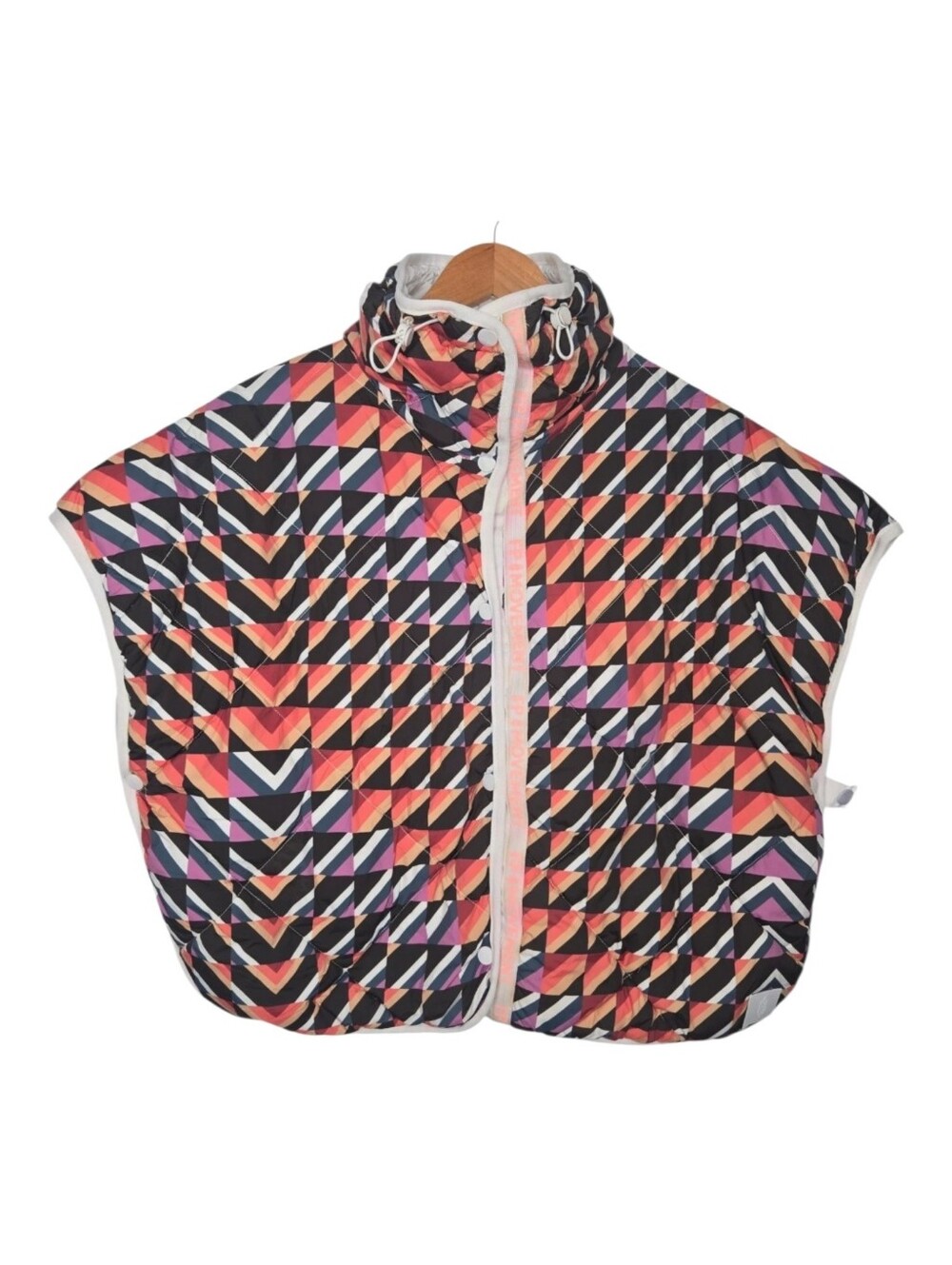 FP Movement Womens Chill Out Print Packable Puffer Poncho Vest One Size